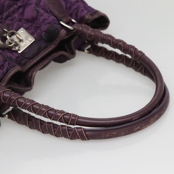 DIOR Canage Tote Bag Nylon Purple Silver - Picture 7 of 12